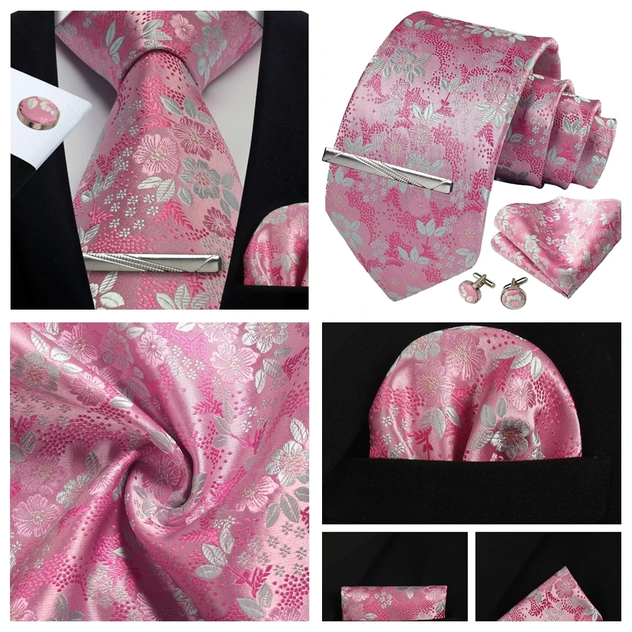 Herren Gold schwarz Paisley Seide Krawatte für Männer Luxus Geschenk klassische Krawatte Taschentuch Manschetten knöpfe Krawatten klammer Set formale Hochzeit Accessoires – Detail 27