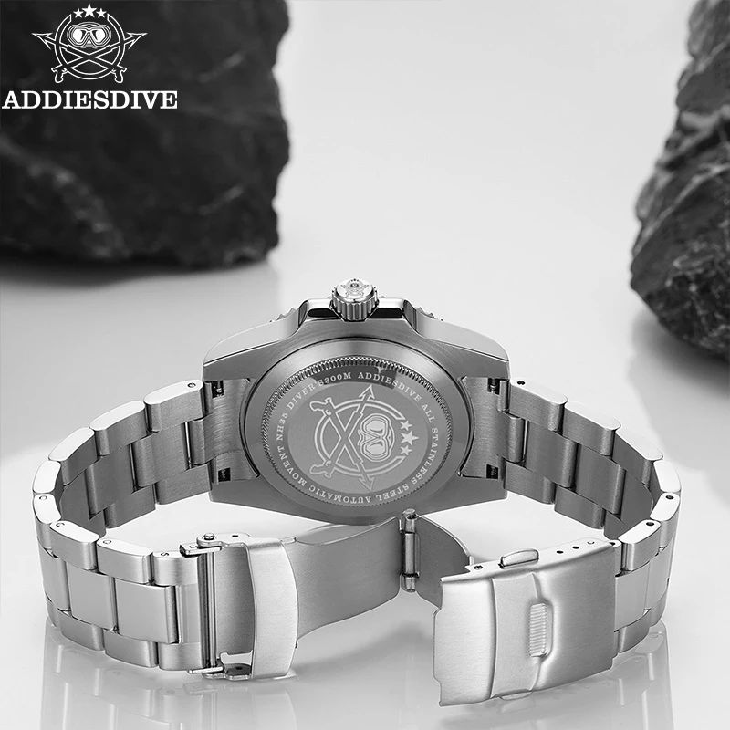 ADDIESDIVE 41mm New Men Automatic Watch 20Bar waterproof Sapphire Glass часы мужские наручные  NH35 Movement Mechanical Watches