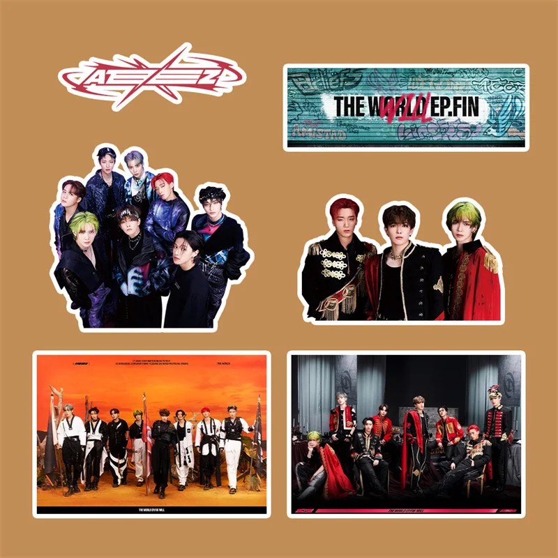 KPOP ATEEZ Return Album THE WORLD EP.FIN WILL Seonghwa Yunho Yeosang Hongjoong Stickers DIY Photo Decoration Stickers 95pcs/set