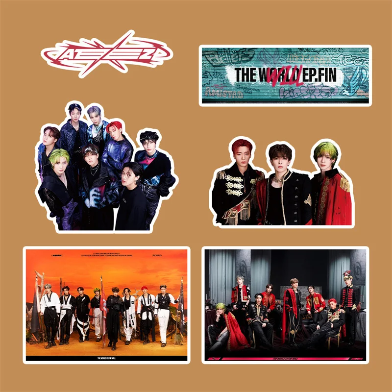 95pcs/set ATEEZ THE WORLD EP.FIN WILL Adhesive Photo DIY Stickers