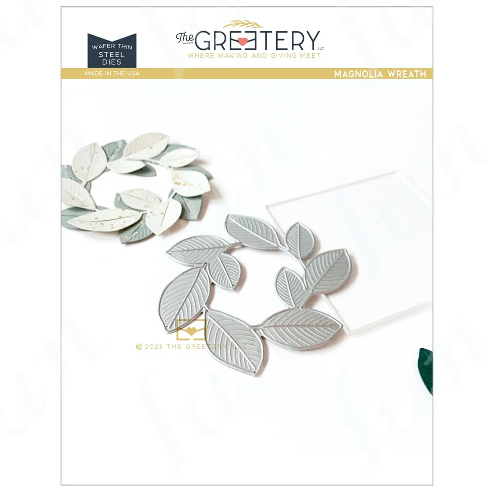 

Magnolia Wreath Die Metal Cutting Dies Handmade DIY Embossing Making Scrapbooking Photo Album Craft Decoration