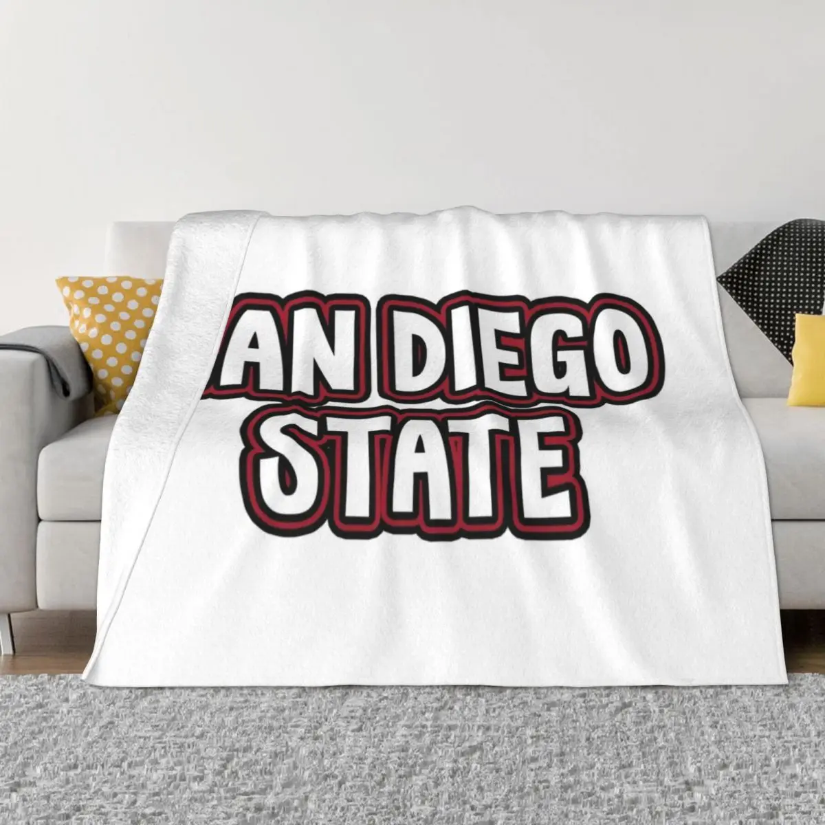 

San Diego State Throw Blanket Luxury Designer Beach Blankets