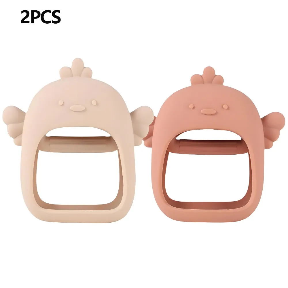 1/2pcs Silicone Teething Cute Baby Set of Hands Teether Suitable for Teething Period Baby Daily Use Anti-feeding - 5