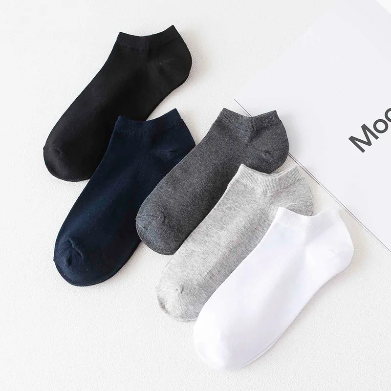 Unisex Solid Color Ankle Socks 10 20 40