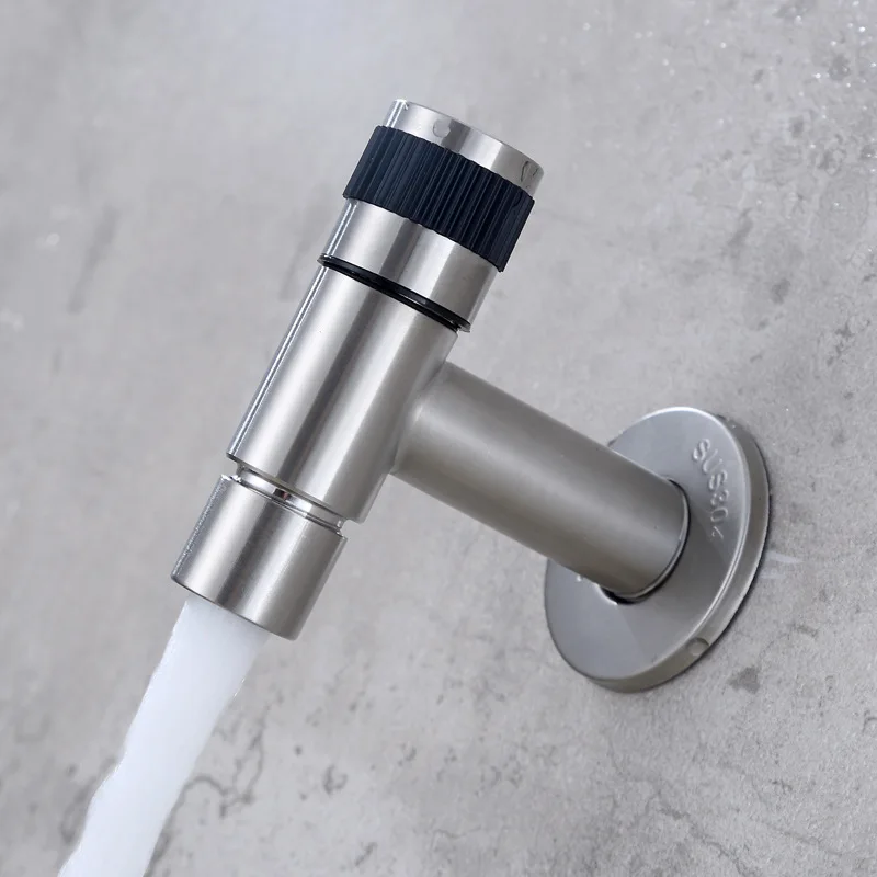 304 Stainless Steel Outdoor Single Cold Faucet Garden Bibcock Tap Bathroom Washing Machine Wall Mounted Taps Bibcock