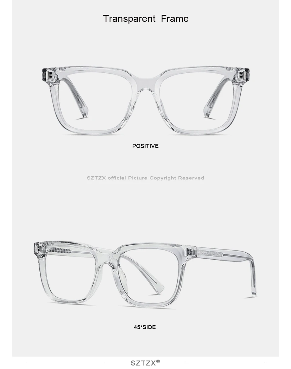 SZTZX Mode Photochrome Anti Blau Licht Blockieren Lesebrille für Frauen Männer Myopie Hyperopie Rezept Optische Brillen – Detail 15