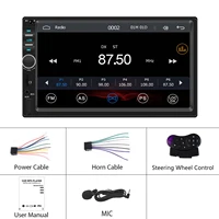 Podofo 7'' Carplay Android Auto Radio pour lecteur multimédia universel MP5 BT FM 2din Autoradio Head Unit SWC Systèmes intelligents de voiture Stéréo multimédia Mirrorlink Écran tactile HD Moniteur Radio MP5 pour voiture 8