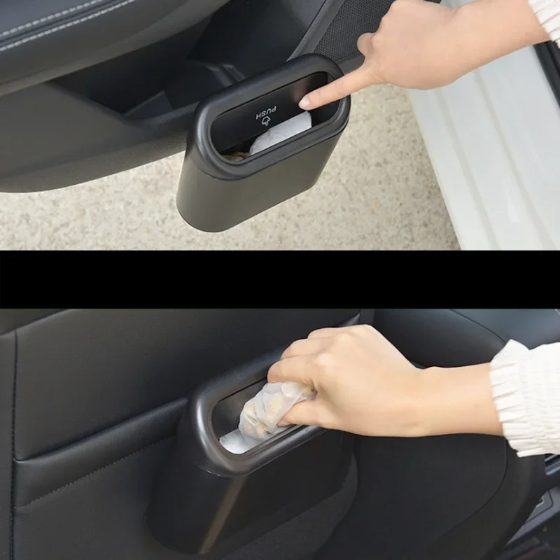 Car trash can, garbage bag, foldable car interior, multifunctional hanging storage for car supplies-Interior modification