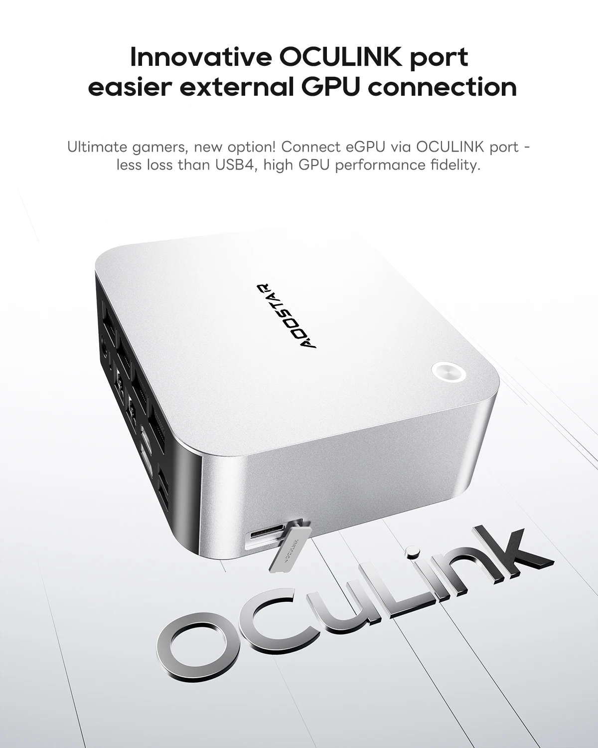 AOOSTAR Mini PC MACO AMD Ryzen 7 PRO 8845HS/H255 WiFi6 BT5.2 32G