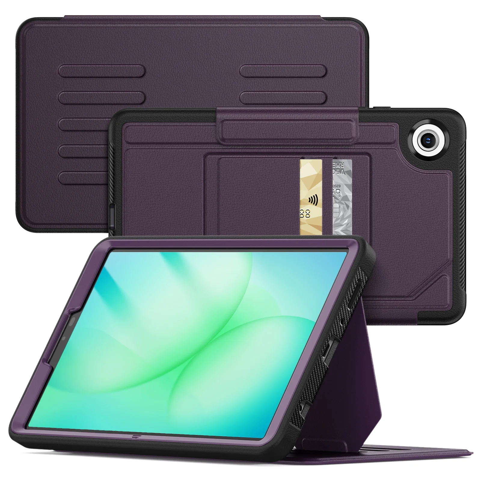Rugged Shockproof Tablet Case with Multi-angle Stand and Magnetic Cover