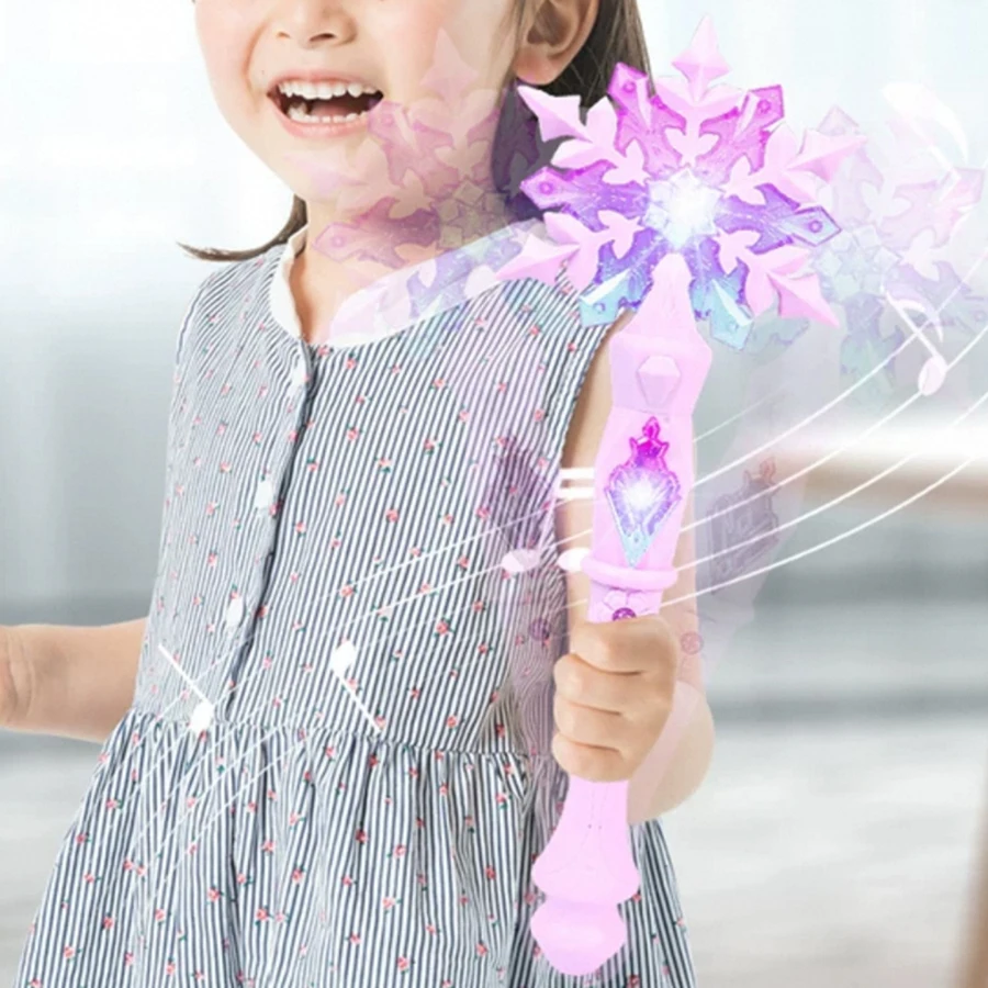 Dreamy Snowflake Magic Wand - Sparkling Fairy Toy for Girls Perfect Birthday Holiday Gift