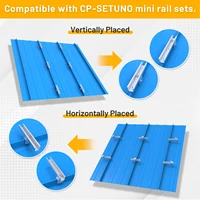 Kit de support de montage de panneau solaire avec rails de 4,72 pouces/120mm, pinces intérieures, pinces d'extrémité et tampons en caoutchouc pour télescopes, ardoise, bois 5