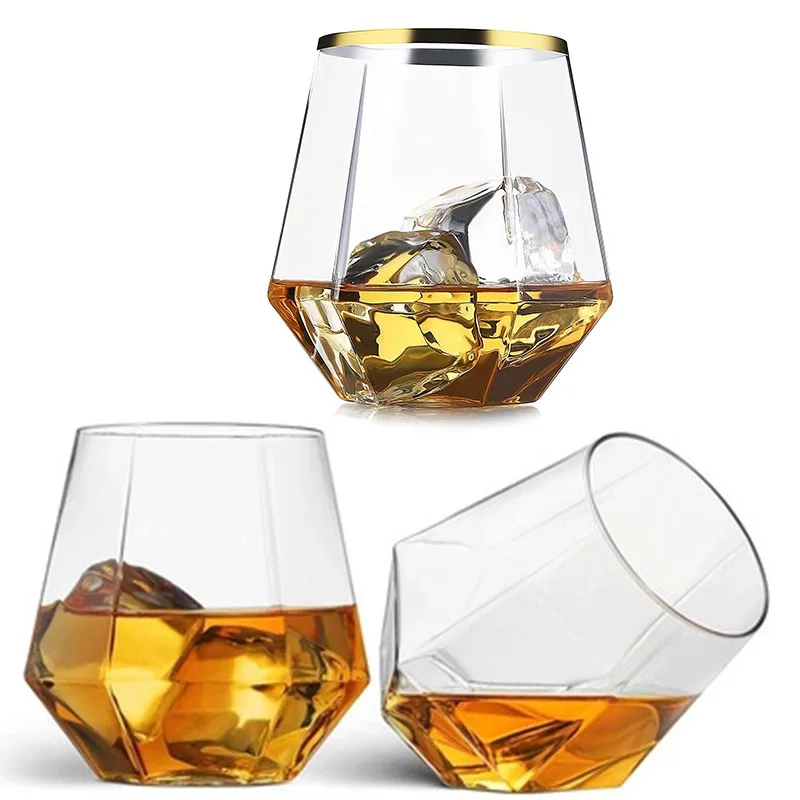 Hexagonal Cup 360ml Wedding Wine Glasses Drinkware Transparent Cocktail Glass