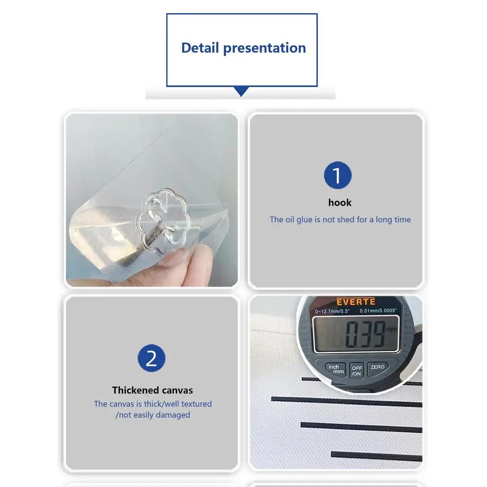 Description Picture 3 of itemKids Wall Hanging Growth Charts Wood Frame Height Measure Ruler Fabric Canvas Removable Wall Sticker For Kids Child Room Decor