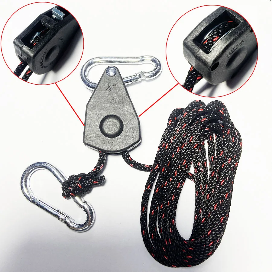 Adjustable Tent Rope Fastener and Pulley System for Camping and Outdoor Use