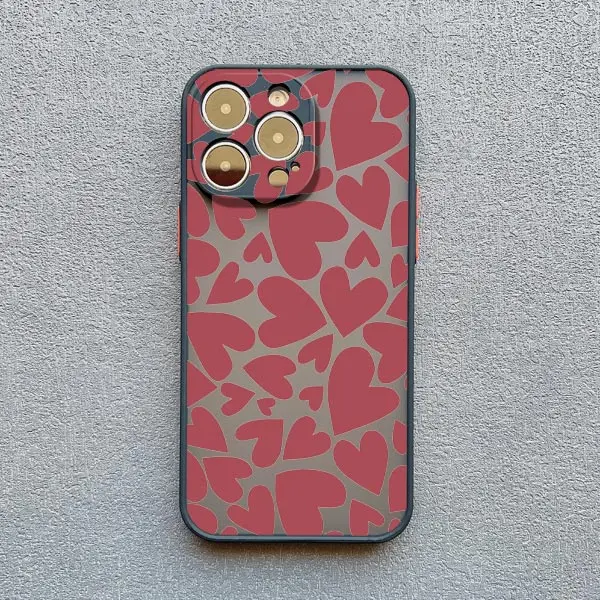 Hülle für iPhone 17 16 15 14 Pro Max Plus Niedliche Rote Herz-Handyhülle für iPhone 11 12 13 Pro Max Mini XS XR X Plus Rückseiten-Hülle – Detail 7