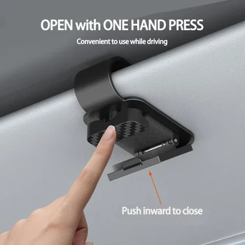 Clip per occhiali da sole da auto, porta occhiali da sole, porta occhiali, clip porta biglietti e carte per auto, accessorio per interni auto