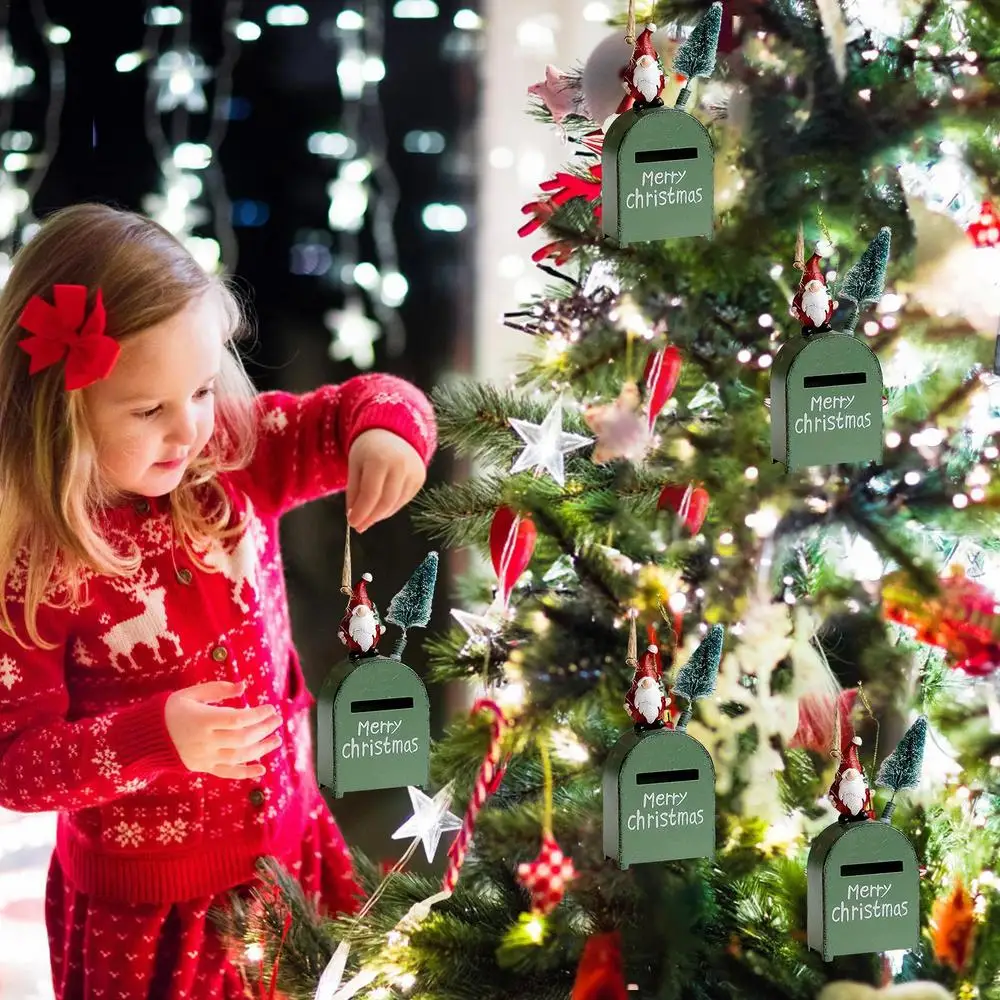 Description Picture 3 of itemChristmas Post Box Santa Claus Faceless Gnomes Metal Storage Case For Gifts Cards Souvenirs Mini Storage For Weddings Baby