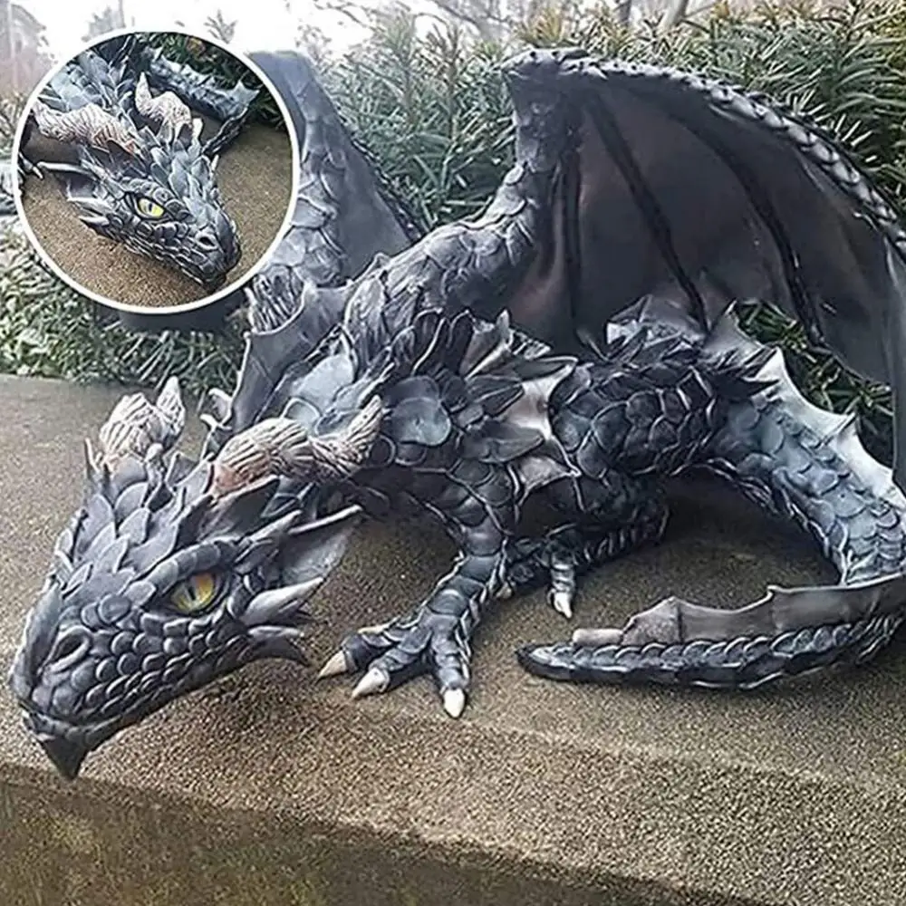 

Unique Design Resin Statue Indoor And Outdoor Use Garden Ornament Intricate Details High-quality Resin 2021 New Dragon Majestic