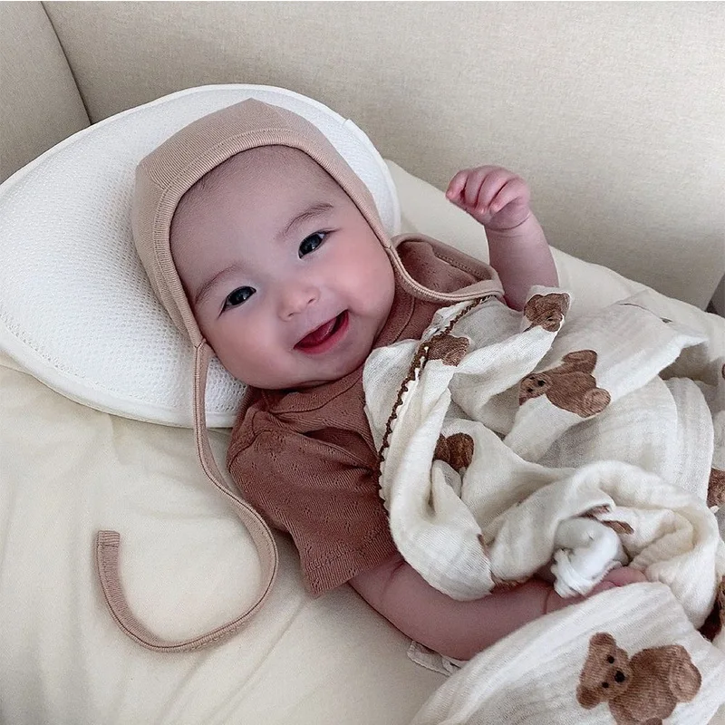 Baby Cotton Quilt INS Style Children Air Conditioner Blanket Kindergarten Summer Cool Quilt Baby Thin Blanket Cute B