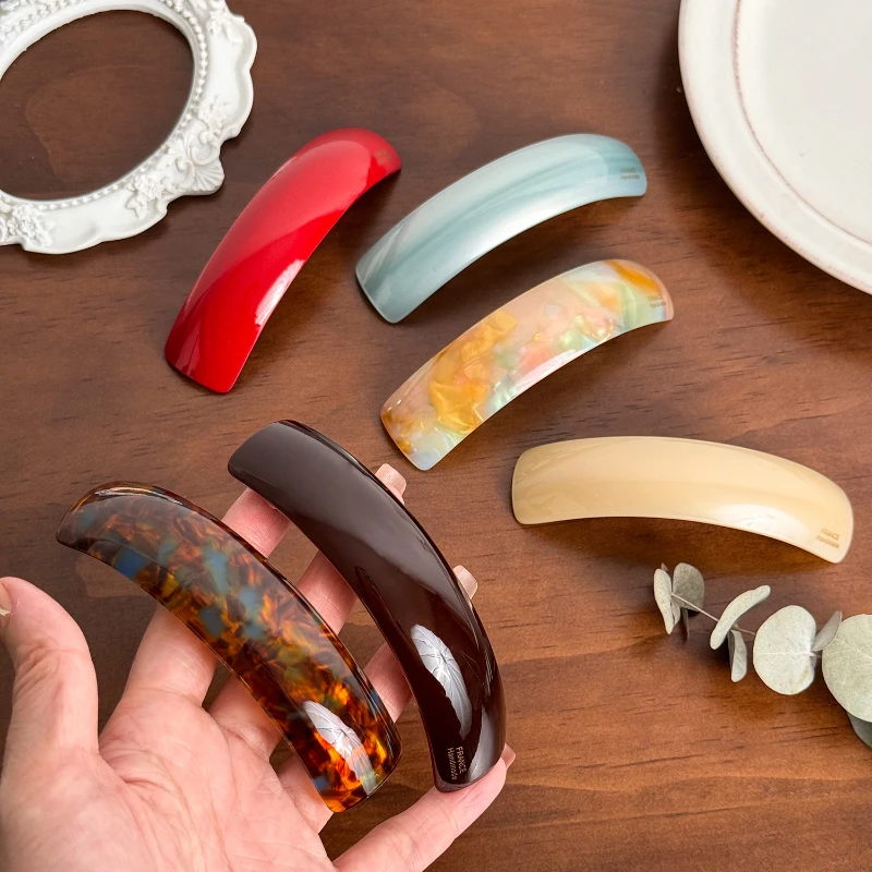 الرجعية الجديدة الملونة خلات دبوس الشعر كلمة واحدة مقاطع الربيع للنساء مزاجه المشابك سيدة الموضة تنوعا إكسسوارات الشعر