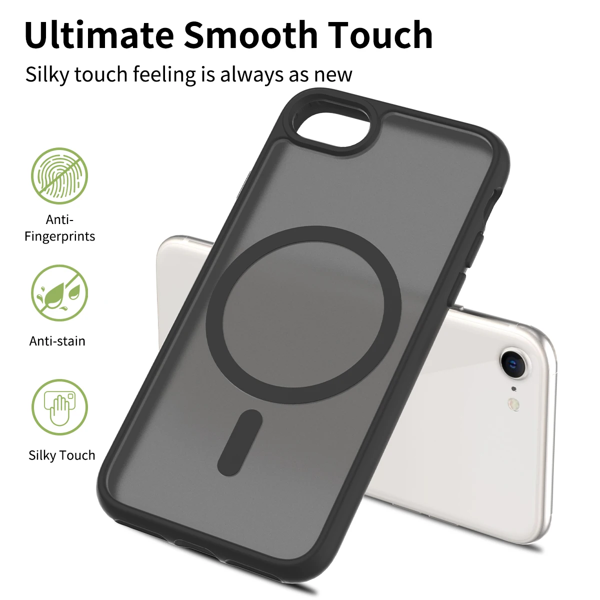Enhanced Matte Translucent Phone Case with MagSafe Compatibility and Drop Protection