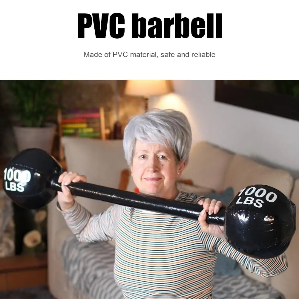 Inflatable Barbell PVC Party Event Game Props Decoration Inflatable Barbell Simulation Gym Fun Game Funny Toys