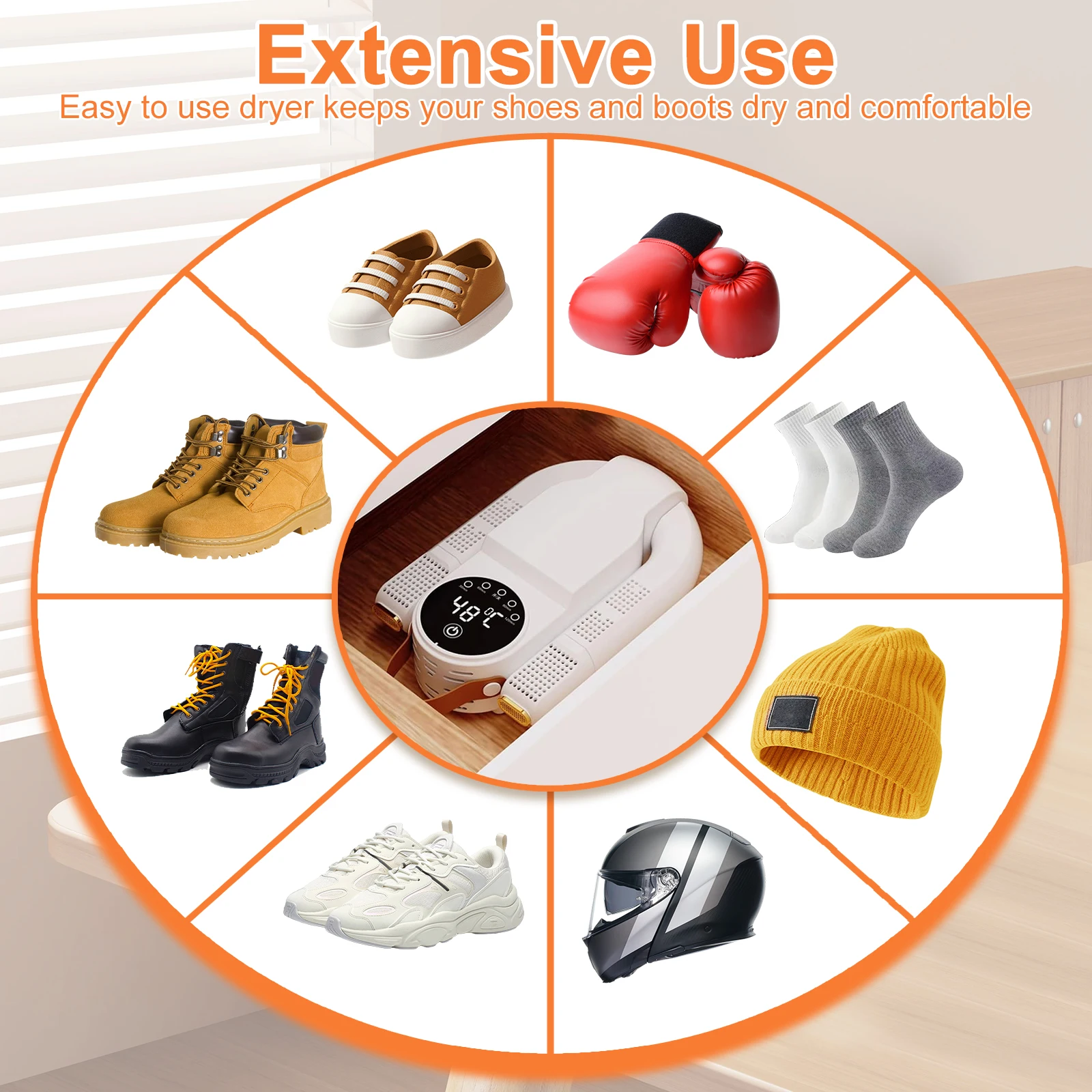 Portable Electric Shoes Dryer Telescopic Boot Warmer Foldable Smart Heater Fast Drying Deodorizer Multifunction Socks Dryer