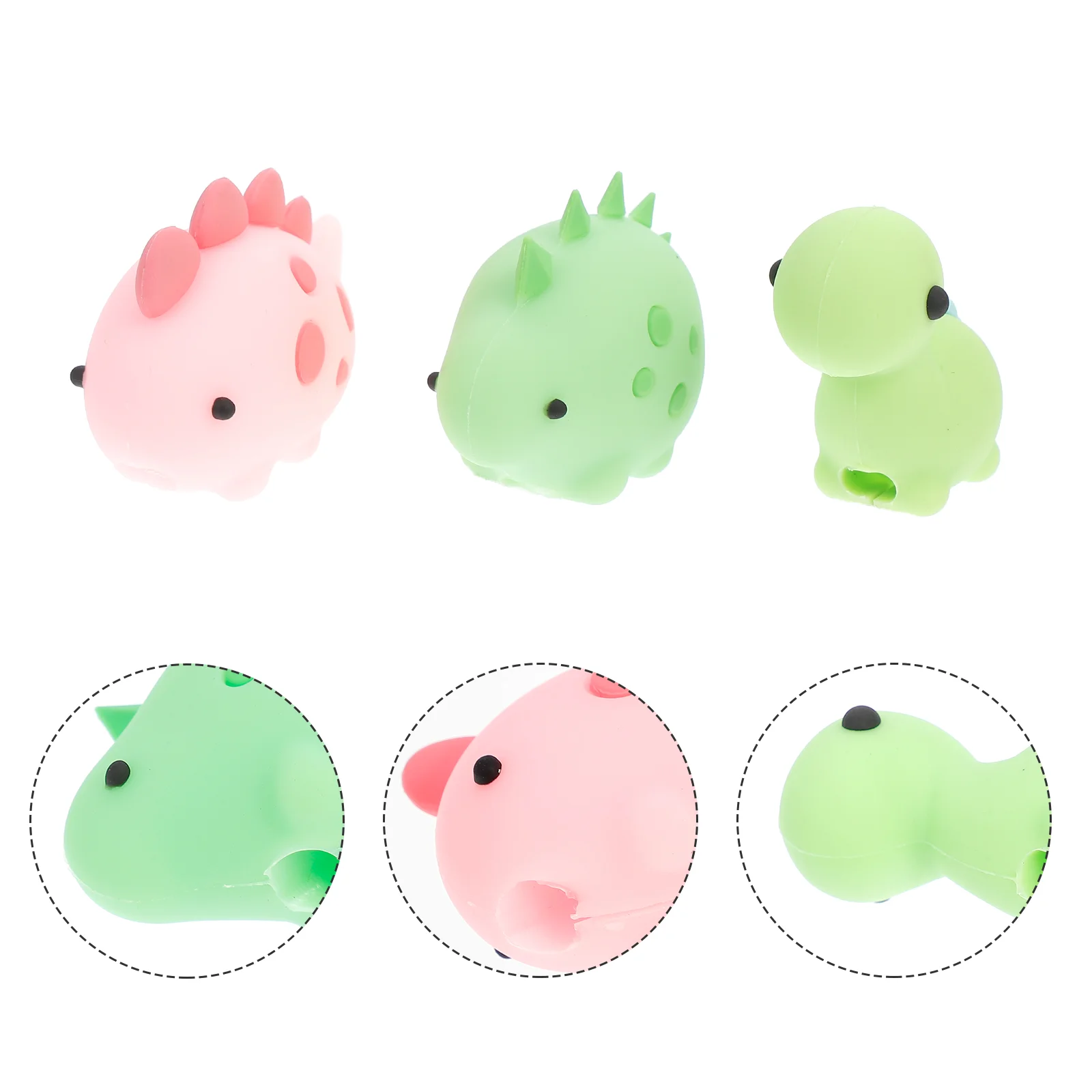 

3 Pcs Data Cable Protective Sleeve Saver Silicone Animals Silica Gel Charging Protector Wired Headphones