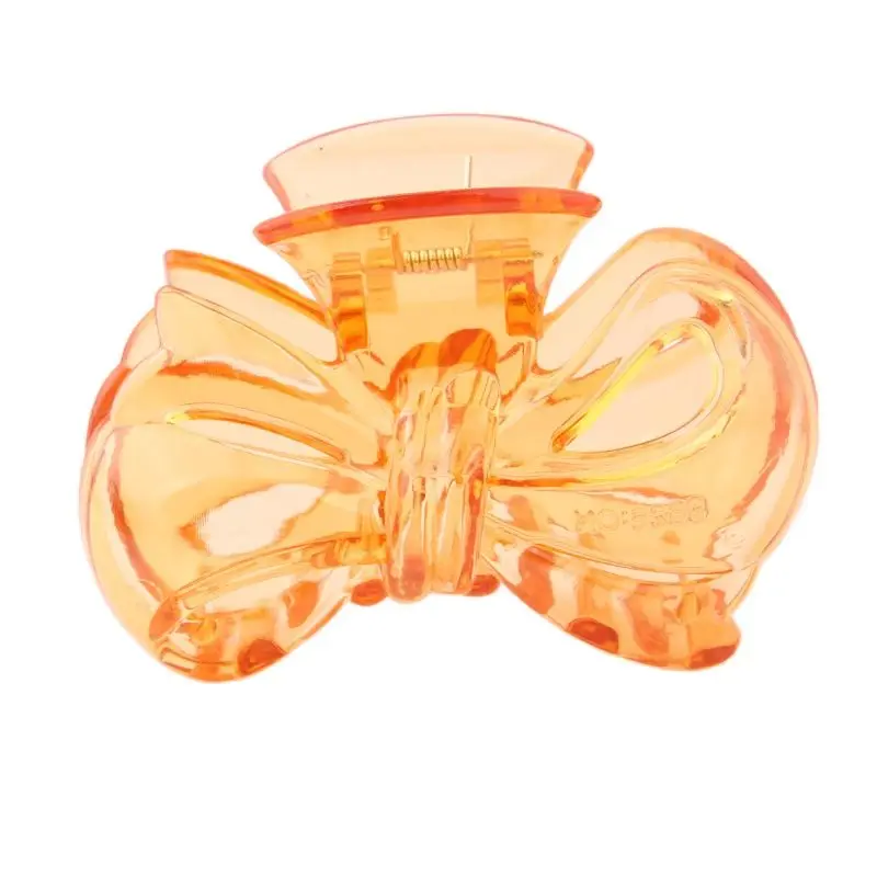 

Fashion Bowknot Hair Claw Hair Accessories for Girl Hollow Out Transparent Plastic Hair Clips Strong Bit Force Hairpin for Lady