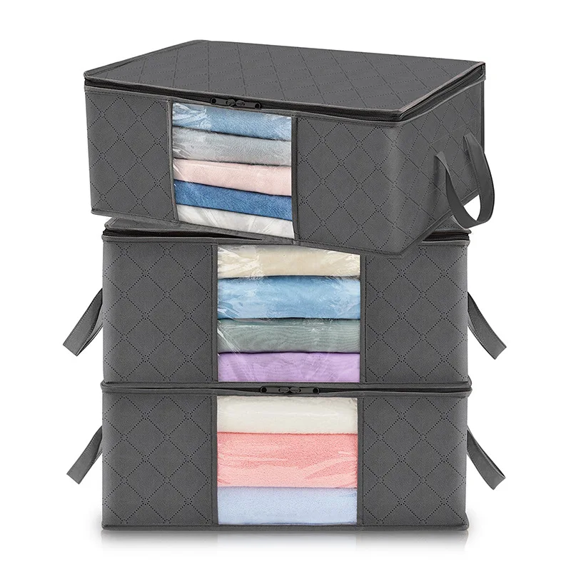 Big Capacity Quilt Clothes Storage Bag Duvet Blanket Sorting Bags Dustproof Closet Under-Bed Storage Moisture Proof Organizer 3