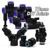 3/8" 9/12mm Garden Misting System Fitting Adjustable Brass Nozzle Atomizer Valve Tee Elbow Cross Quick Connect Adapter PE Tubing 5