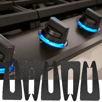 Stove Locks Child Safety 5 Pieces Stove Knob Locks Stove Baby Proofing Child Proof Stove Knob Covers Oven Lock for Cooker Knobs 2