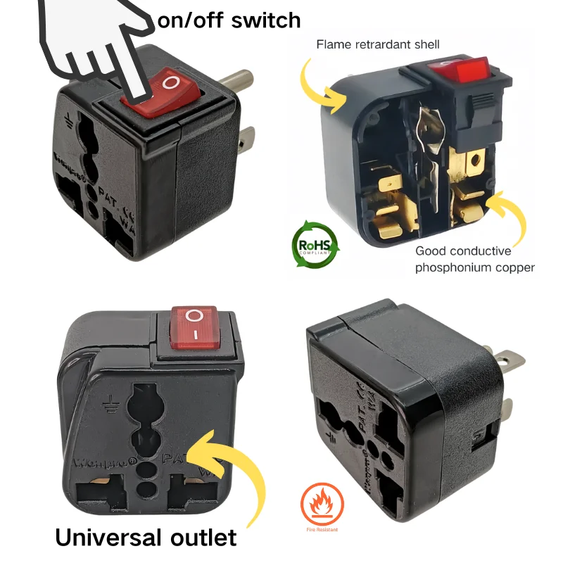 North American US Nema Plug Adapter Max AC250V 10A Wonpro