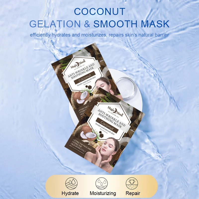 

10Pcs Facial Mask Coconut Honey Vitamin C Aloe vera Olive Strawberry Hydrating Control Oil Remove Blackheads Skincare Sheet Mask