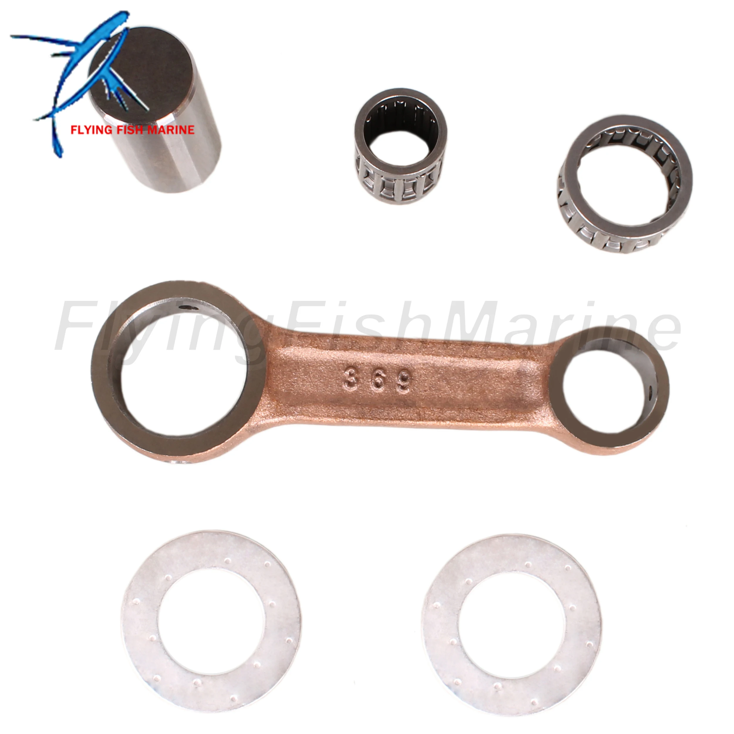 Outboard Motor Connecting Rod Kit for Tohatsu Nissan 4HP 5HP M4C M5BS NS4C NS5B/ 629-813047 for Mercury 369-00040-0 369000400M