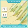 Lopet 4pc/Set Student Stationery Gel Pen Rotate/Press Quick-drying Fragrance Black Core Multiple Styles Writing Experience 3