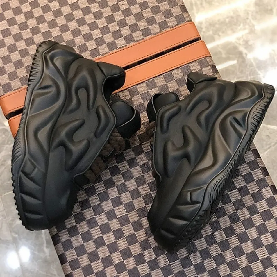 2024 New Thick Bottom Increased Ultra-Light Non-Slip Wear-Resistant Comfortable Bread Casual Sneakers Men 3
