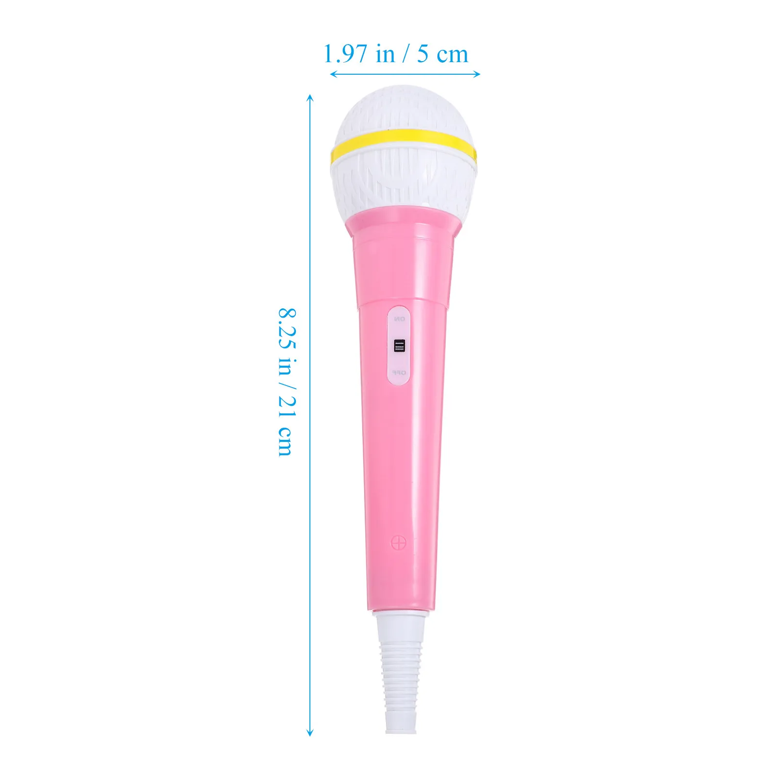 2Pcs 시뮬레이션 마이크 경량 컴팩트 척 놀이 마이크 파티 가라오케 무대 소품 어린이 플라스틱 마이크 소품