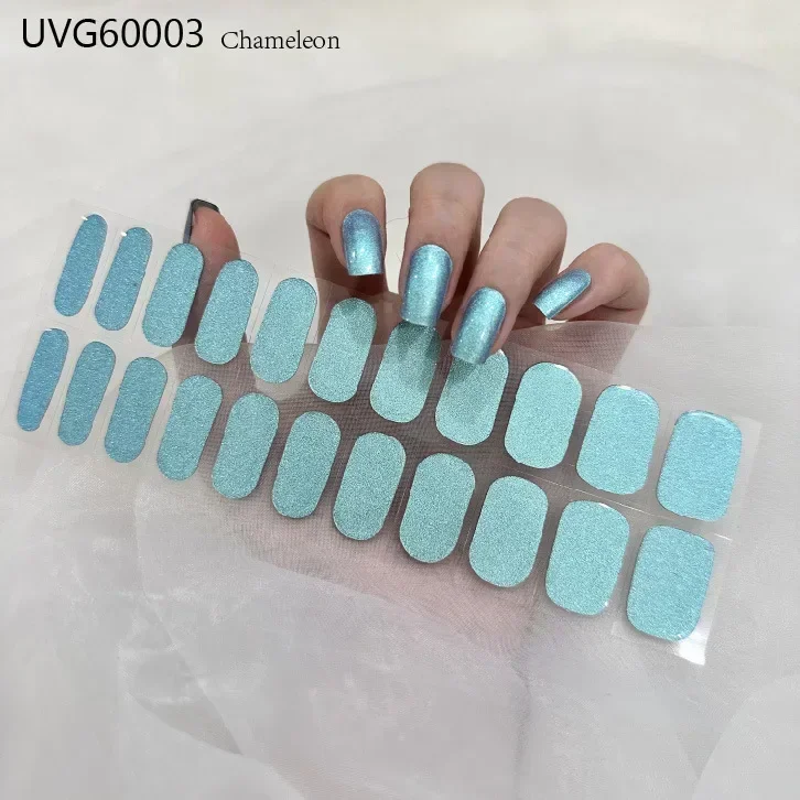 Premium Semi-Cured Nail Wraps Set - Waterproof, Long-Lasting Gel Nail Stickers