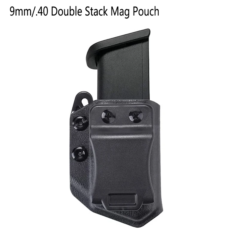 

Tactical IWB KYDEX 9mm/.40 Double Stack Magazine Pouch for Glock CZ S&W H&K SIG P365 Pistol Mag Case Holster Airsoft Hunting