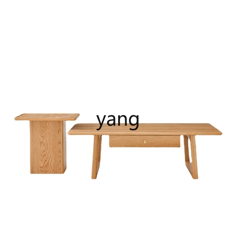 

Yjq Solid Wood Tea Table Minimalist Tea Table Home Living Room Red Oak Size Tea Table Combination