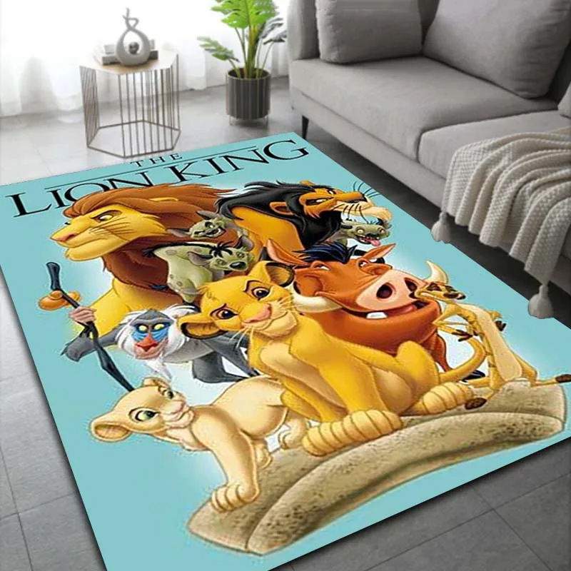 

15 Sizes Anime Simba The Lion King Friends Rug Carpet Decor for Living Room Children's Bedroom Sofa Bathroom Kids Floor Mat