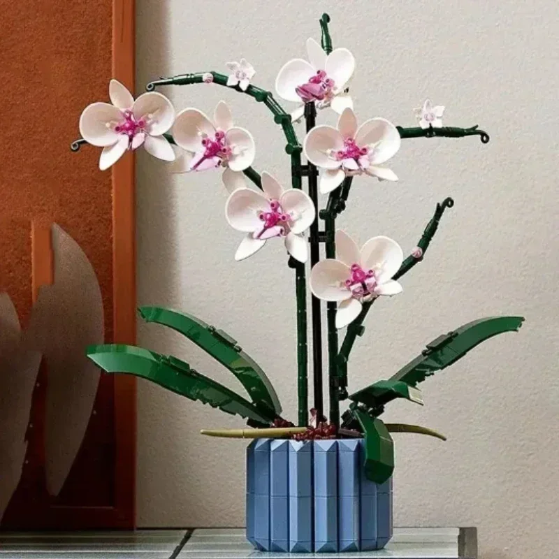 10311 Building Blocks Toy Set Mini Model Orchid Pot Creative Flower Bouquet Ideas Assembled DIY Bricks for Children