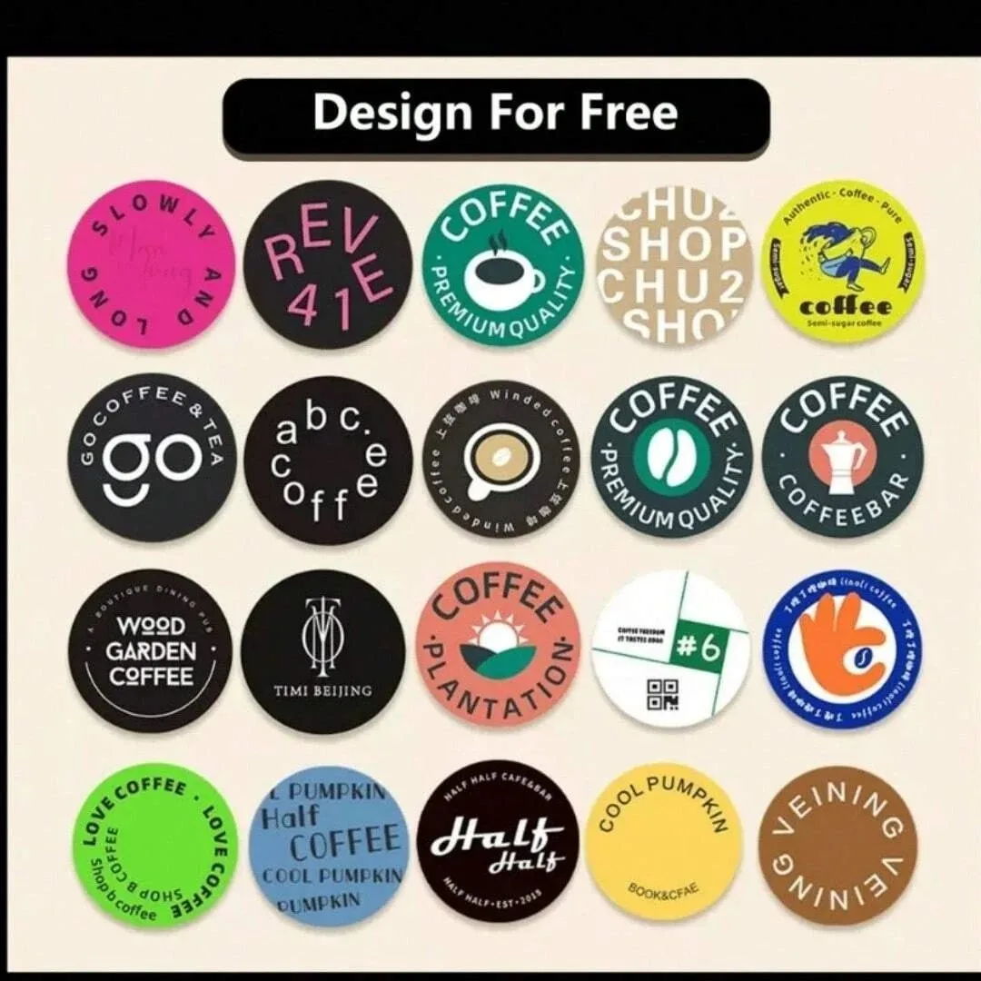 Personalized Transparent Circular Stickers - Custom Design Durable & Reusable