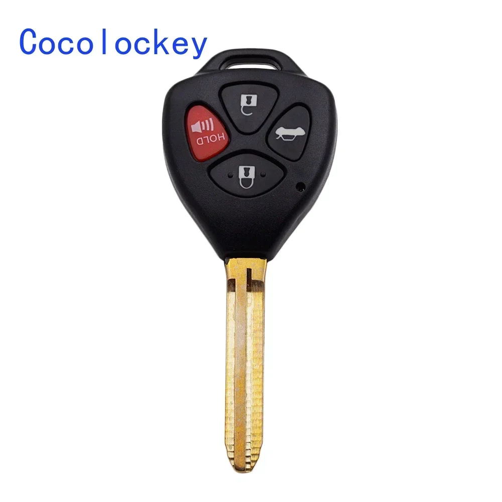 

Cocolockey Remote Key Shell for Toyota Camry 2007 2008 2009 2010 Avalon Corolla Matrix RAV4 Venza Yaris 3+1 Buttons TOY43 Blade