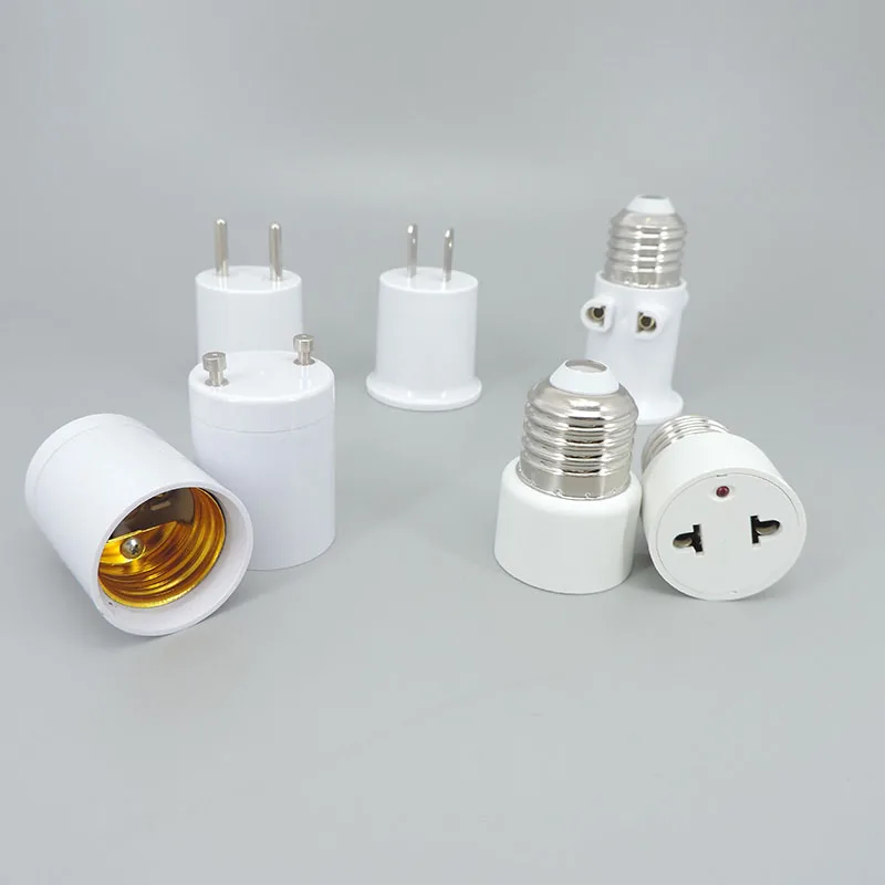AC E26 E27 to GU24 E27 US EU power Plug Screw Lamp Holder Light Base Socket AC Adapter Converter Lamp Socket Adapter
