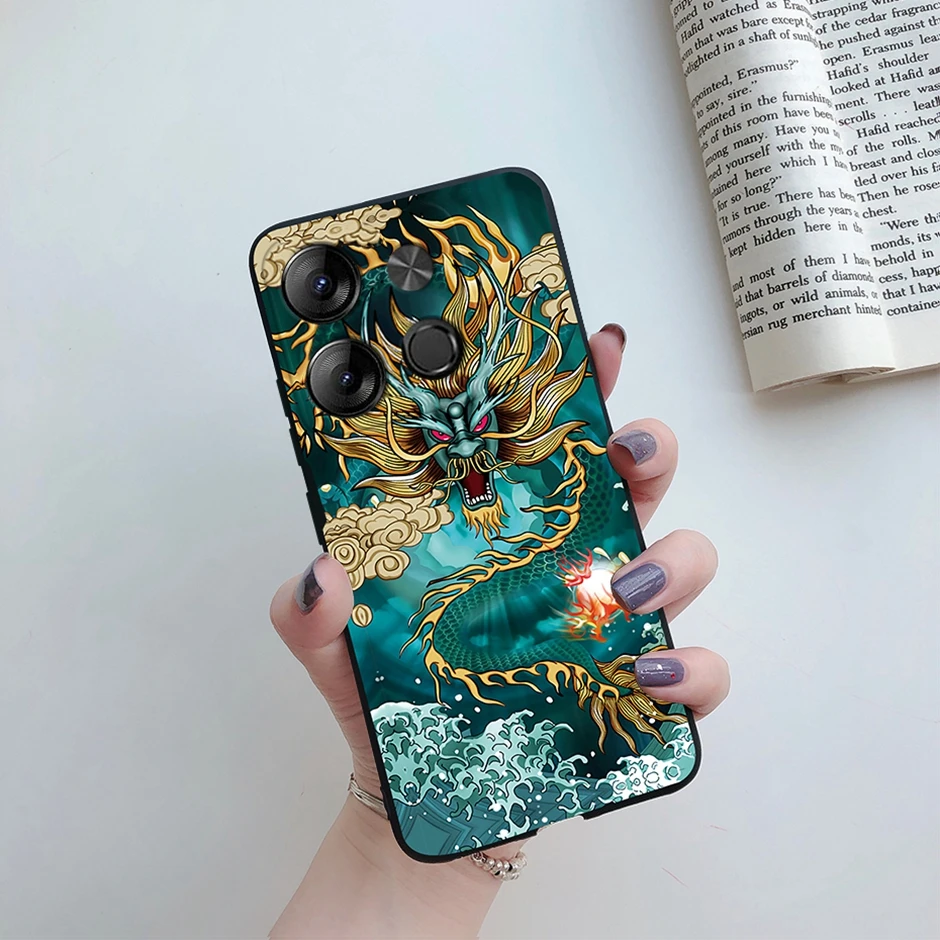 Tecno POP Silicone Daisy Shockproof Phone Cover