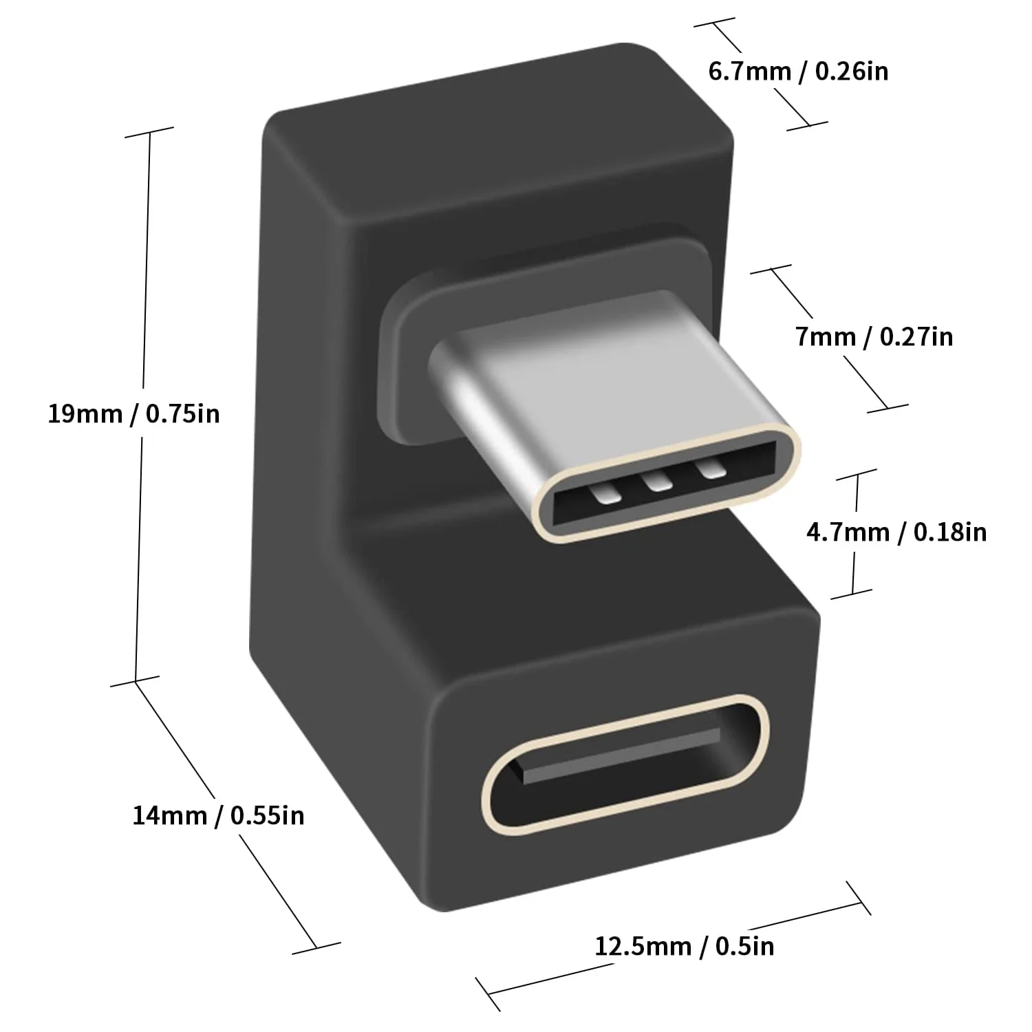 1x U 모양 180도 각도 USB 3.1 유형 C Gen 2 남성 C 여성 확장 어댑터 노트북 Nintendo 스위치 용 10Gbps 커넥터
