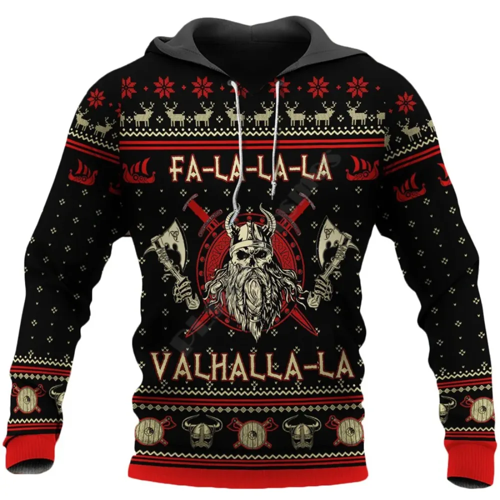 

Fall 2023 new men's hooded sweatshirt Viking Warrior Doomsday wasteland style 3D digital printed hooded jumper casual top